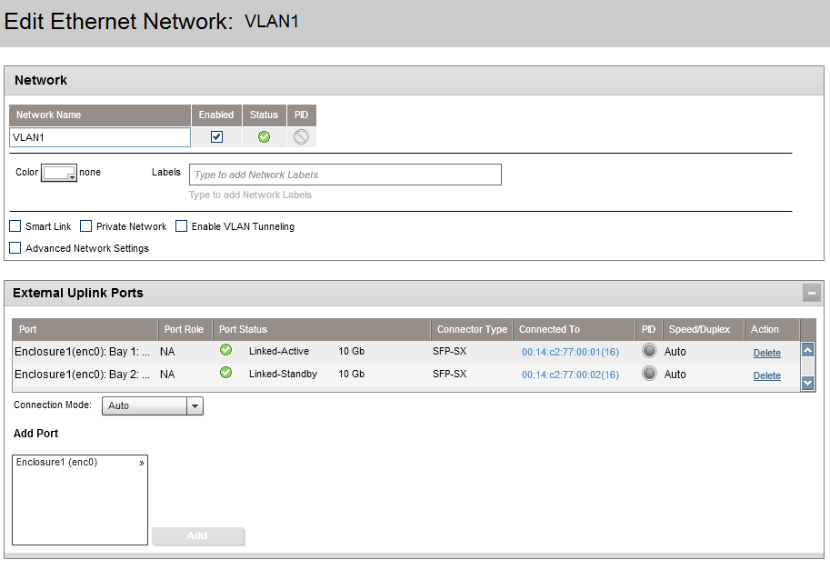 Hp virtual connect manager настройка