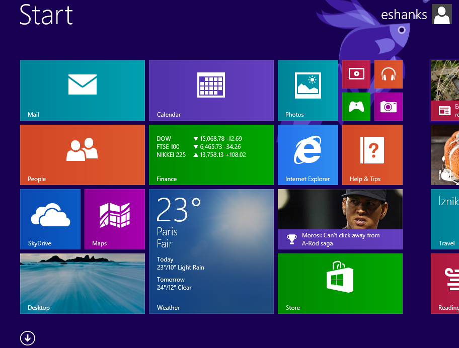 windows 8 start menu