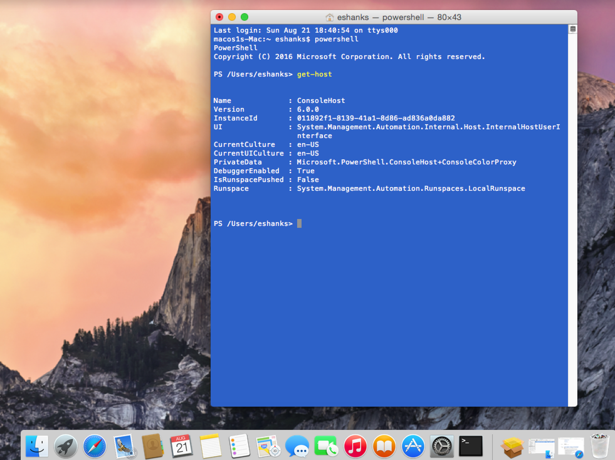 powershell on a mac